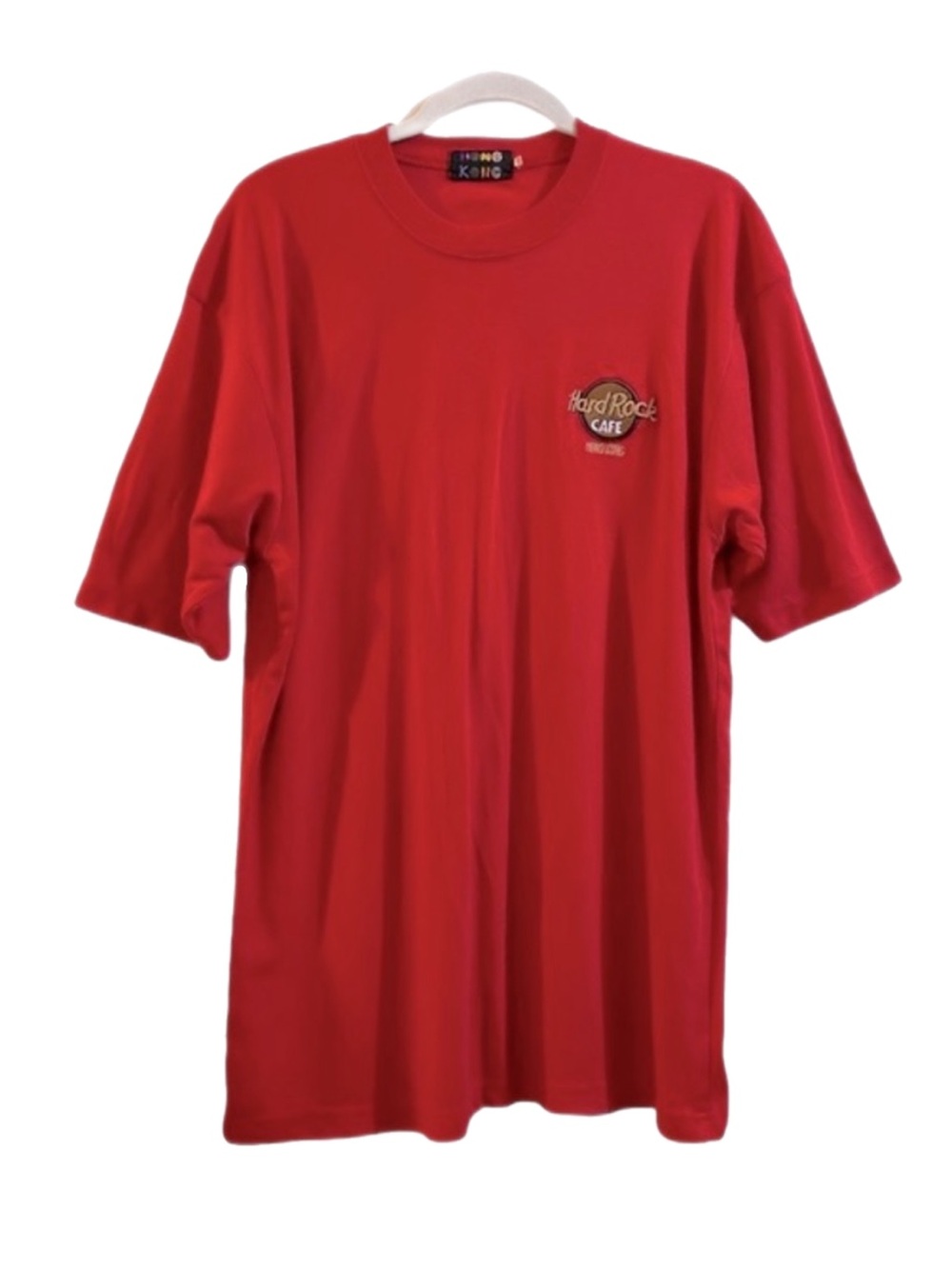 Hard Rock Cafe Red Hong Kong T-Shirt Save The Planet Collection Travel Vacation